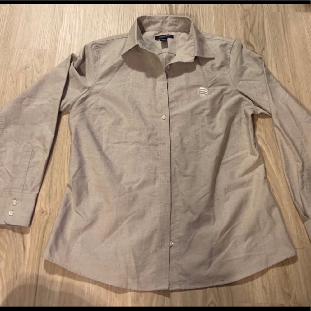 Lands' End AT&T Ladies' M Button Up Collared Shirt